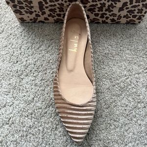 Velvet Beige Flats